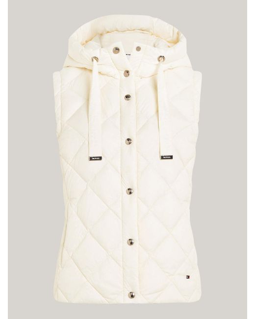 Tommy Hilfiger Natural Curve Classics Down Quilted Hooded Vest