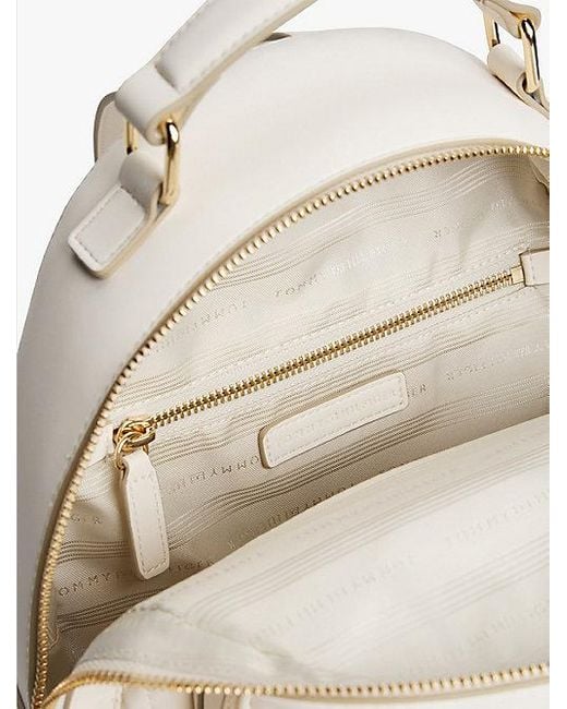 Tommy Hilfiger White Rucksack Mit Gesteppter Flag Und Th-Monogramm