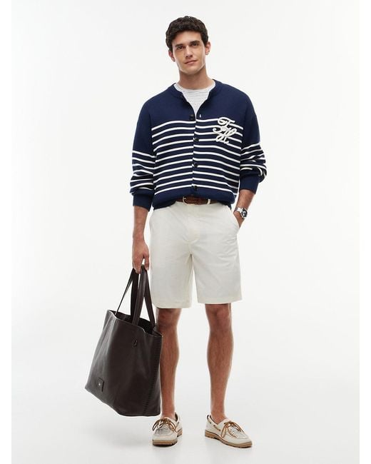 Tommy Hilfiger Natural Dover Flag Embroidery Regular Fit Chino Shorts for men