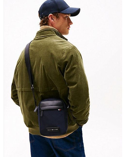 Tommy Hilfiger Crossbody-Reportertasche Mit Logo-Patch in Blue für Herren