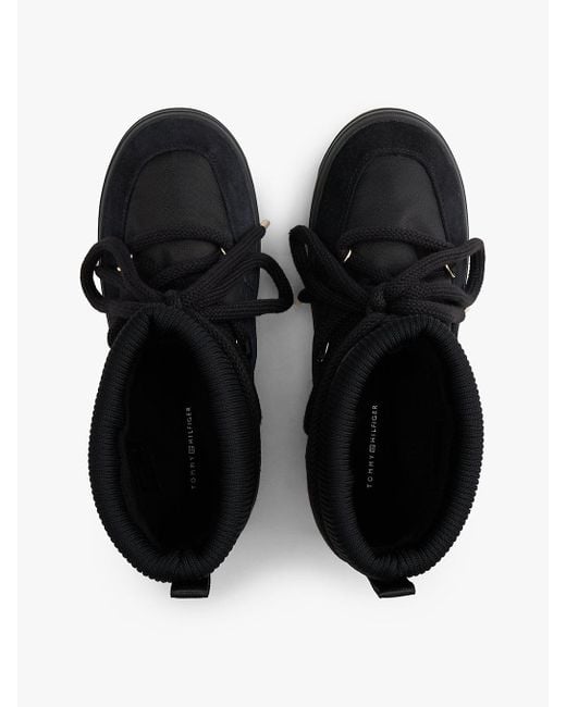 Bottes De Neige Déperlantes À Lacets Tommy Hilfiger en coloris Black