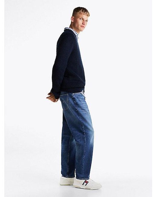 Tommy Hilfiger Tapered Leg Relaxed Jeans Mit Fade-Effekt in Blue für Herren