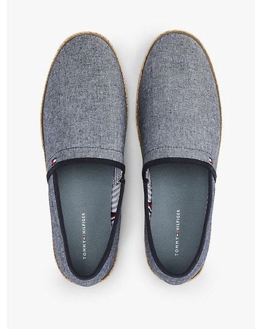 Alpargatas Con Acabado Chambray Tommy Hilfiger de hombre de color White