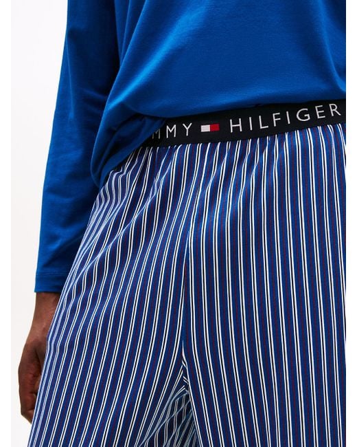 Completo Pigiama Original A Maniche Lunghe di Tommy Hilfiger in Blue da Uomo