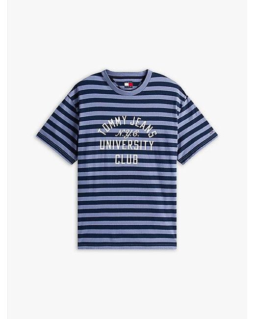Tommy Hilfiger Relaxed Fit T-Shirt Met Graphic En Strepen in het Blue voor heren