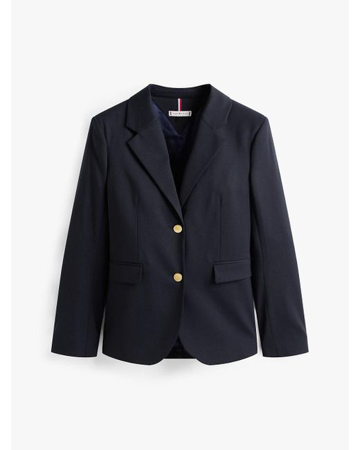 Tommy Hilfiger Blue Timeless Regular Fit Wool Blend Blazer