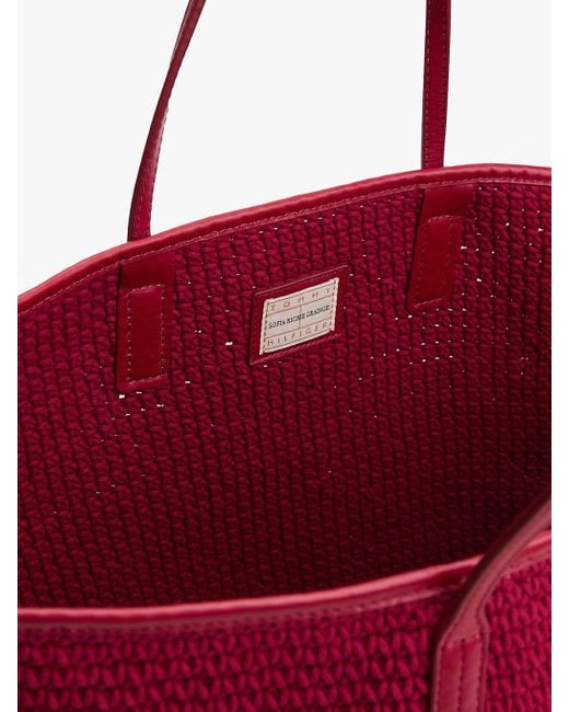 Borsa Da Spiaggia The Sofia Capsule di Tommy Hilfiger in Red