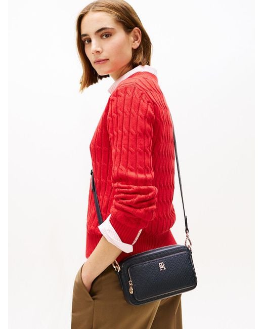 Sac Bandoulière Hilfiger Icon À Monogramme Tommy Hilfiger en coloris Black