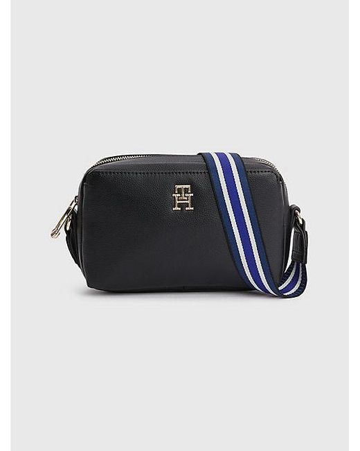Tommy Hilfiger Crossbodytas Met Metalen Th-monogram in het Blue