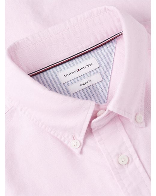 Tommy Hilfiger Pink Regular Fit Button-Down Oxford Shirt for men