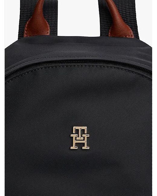 Mochila Con Monograma Th Tommy Hilfiger de color Black