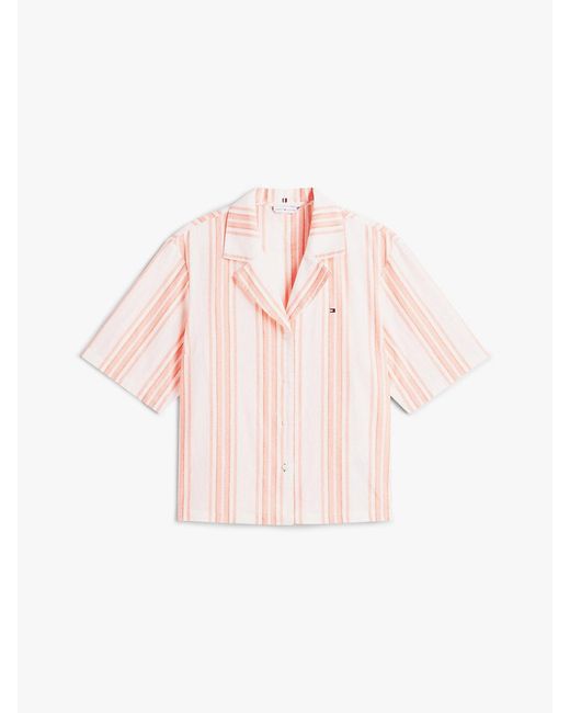 Tommy Hilfiger Pink Essential Shorts Pyjama Set With Linen