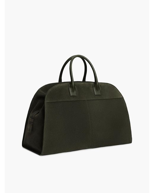 Tommy Hilfiger Green Metal Logo Suede Duffel Bag for men