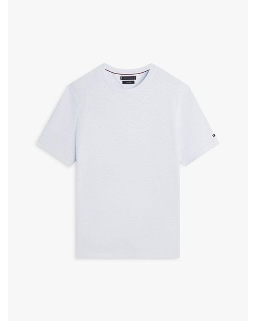 Tommy Hilfiger Blue New York Label Linen Blend T-Shirt for men