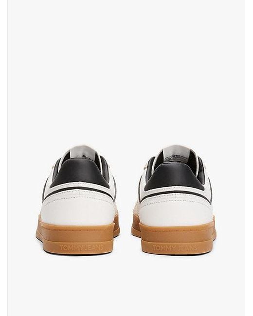 Tommy Hilfiger The Greenwich Sneaker Met Gemengde Texturen En Leer in het White voor heren