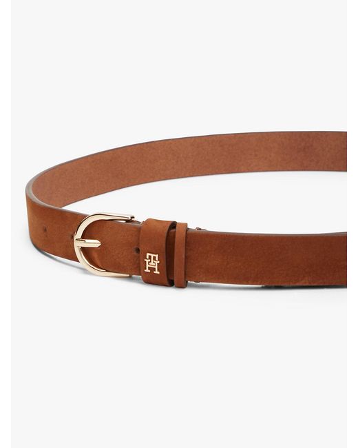 Tommy Hilfiger Brown Essential Th Monogram Leather Belt