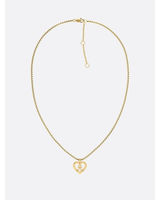 Tommy Hilfiger White Stainless Steel Th Monogram Heart Bracelet