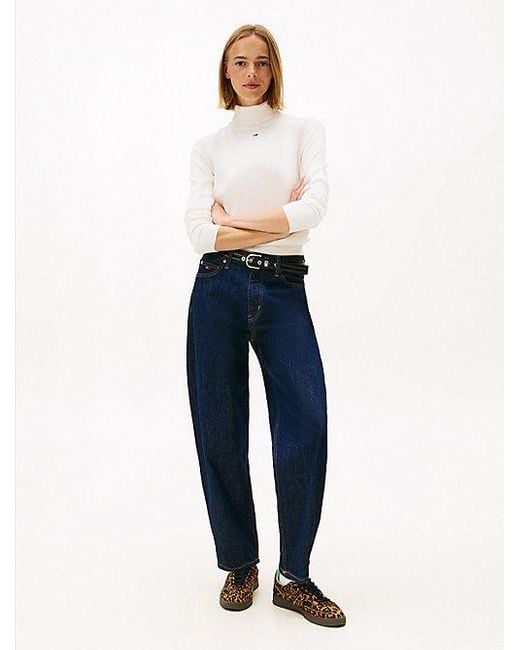 Tommy Hilfiger Slim Fit Coltrui in het White
