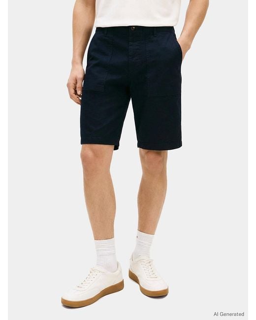 Tommy Hilfiger White Relaxed Twill Relaxed Fit Chino Shorts for men