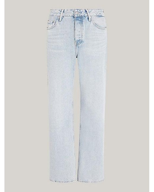 Tommy Hilfiger High Rise Slim Straight Jeans in het Blue