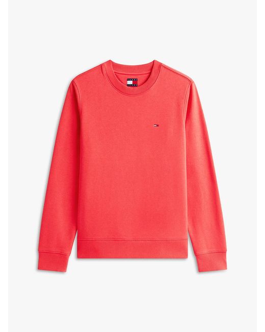 Tommy Hilfiger Red Flag Embroidery Fleece Sweatshirt