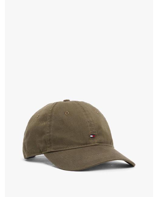 Tommy Hilfiger Brown Hilfiger Flag Baseball Cap for men