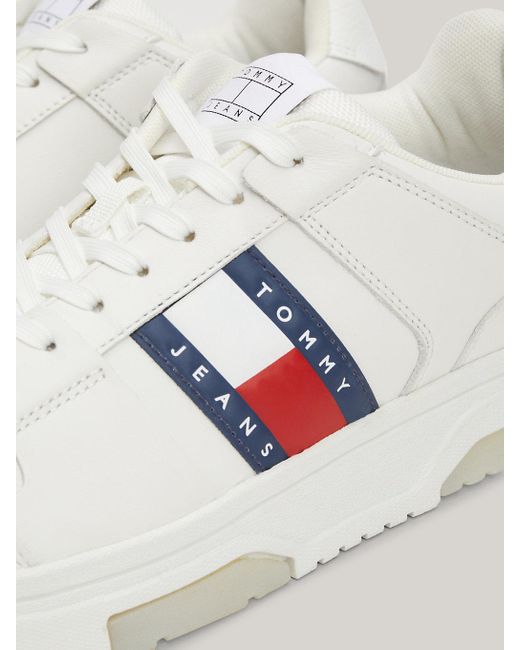 Tommy Hilfiger White The Brooklyn Leather Badge Trainers for men