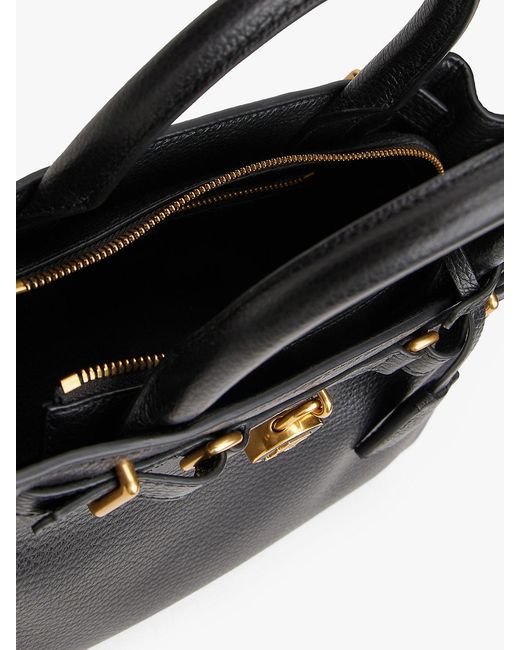 Tommy Hilfiger Black The American Icon Leather Tote Bag