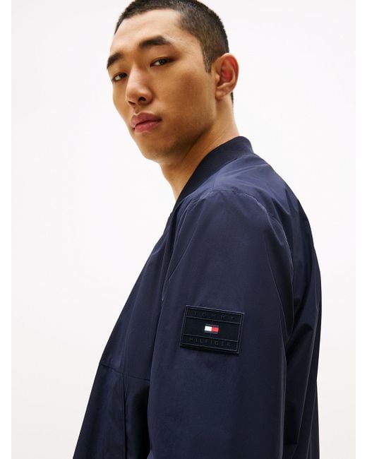 Tommy Hilfiger Blue Water Repellent Relaxed Bomber Jacket for men