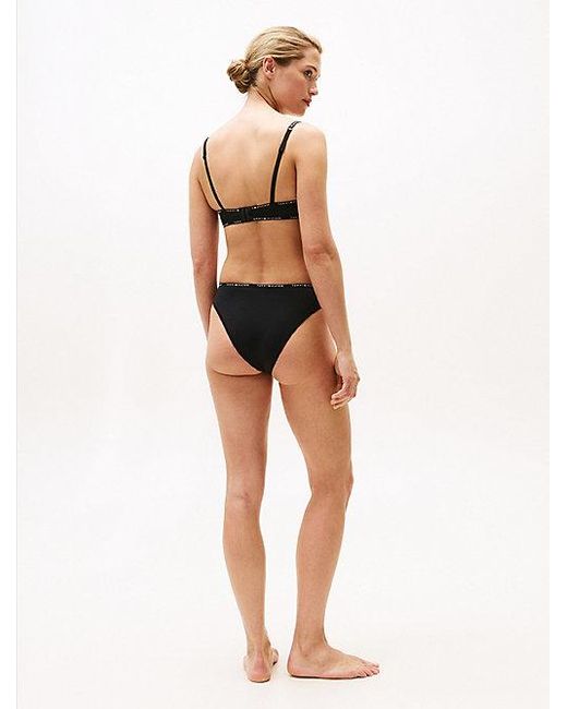Sujetador Push-Up Sin Aros Con Inscripción Tommy Hilfiger de color Black