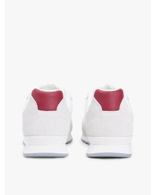 Tommy Hilfiger White Mixed Texture Cleat Ripstop Trainers for men