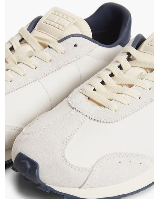 Tommy Hilfiger White Retro Archive Runner Trainers With Leather for men