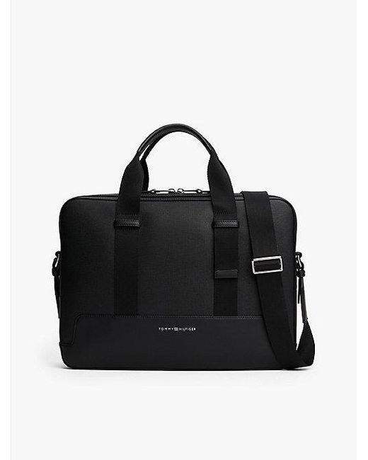 Tommy Hilfiger Moderne Crossbody Laptoptas Met Metallic Logo in het Black voor heren