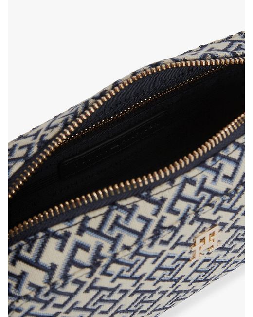 Tommy Hilfiger Gray Th Monogram Jacquard Crossbody Camera Bag