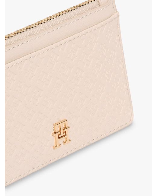 Tommy Hilfiger Natural Hilfiger Icon Debossed Credit Card Holder