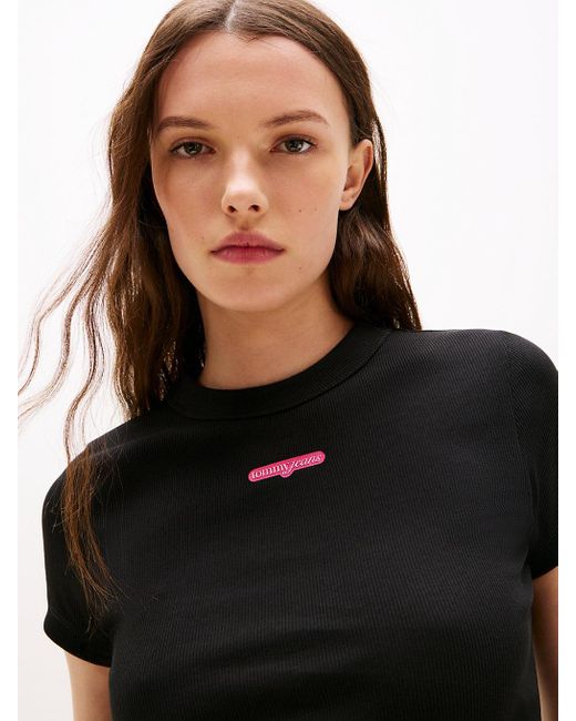 Tommy Hilfiger White Logo Slim T-shirt
