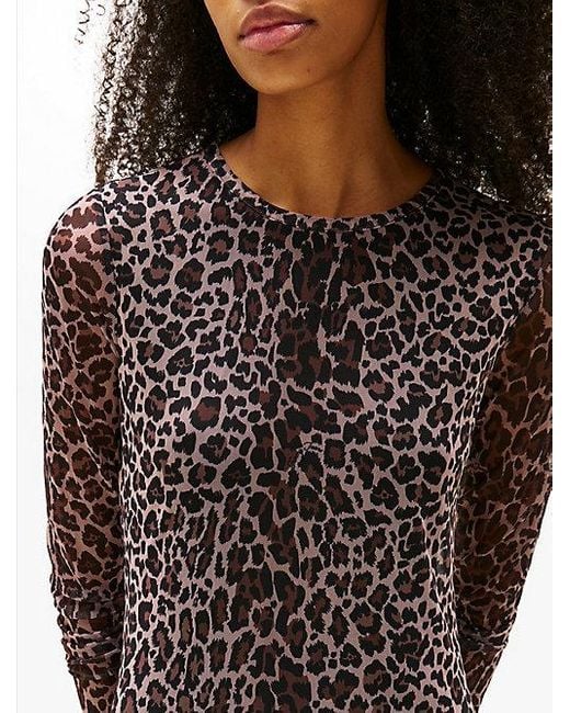 Tommy Hilfiger Multicolor Maxikleid Aus Mesh Mit Print