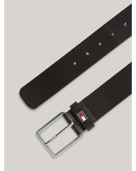 Tommy Hilfiger Brown Logo Smooth Leather Belt for men