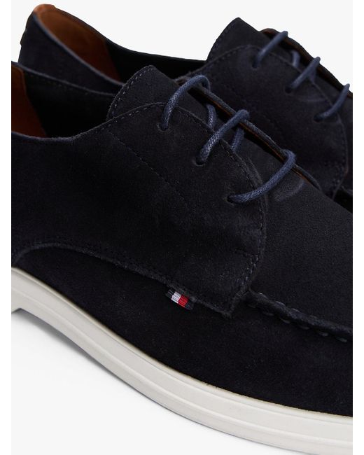 Derbies En Daim À Bout Mocassin Tommy Hilfiger pour homme en coloris Blue