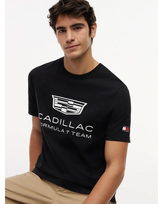 Tommy Hilfiger Black Th X Cadillac Formula 1® Team Logo T-shirt for men