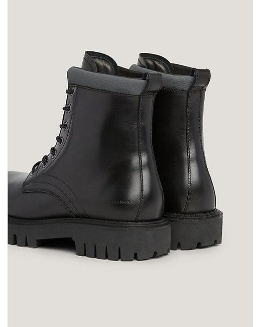 Tommy Hilfiger Premium Leather rutschhemmender Stiefel in Black für Herren