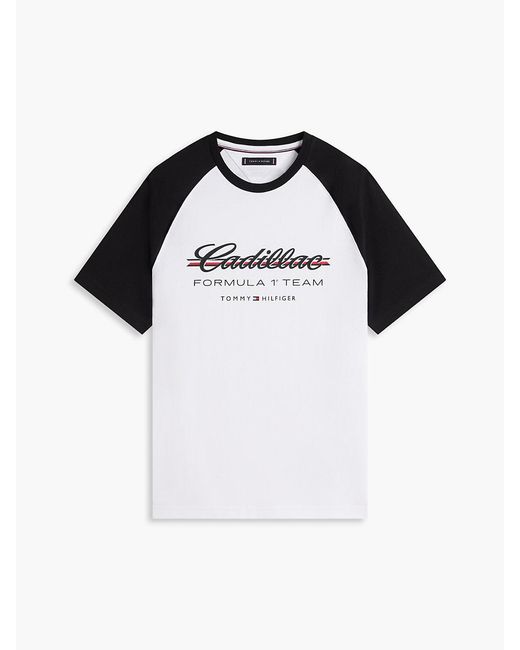Tommy Hilfiger Gray Th X Cadillac Formula 1® Team Logo Raglan T-shirt for men
