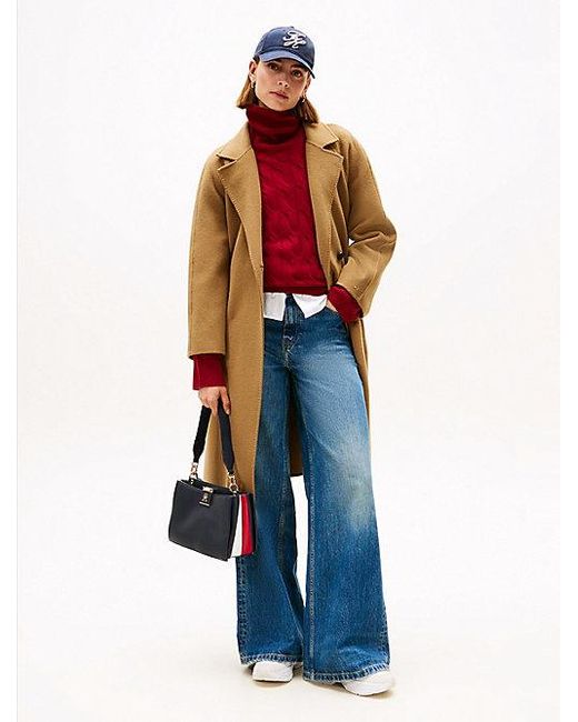 Bolso Satchel Con Monograma Th Tommy Hilfiger de color Blue