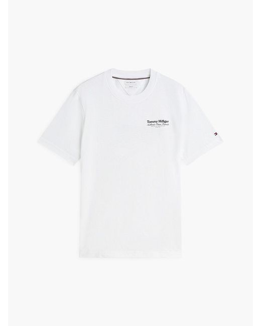 Tommy Hilfiger White Back Graphic Jersey Crew Neck T-Shirt for men