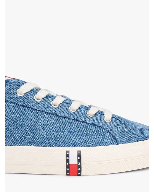 Tommy Hilfiger Blue Archive Flag Stripe Washed Trainers