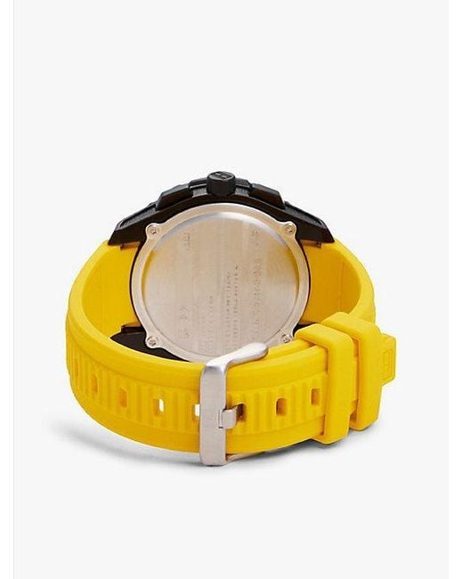 Tommy Hilfiger Horloge Met Zwarte Wijzerplaat En Gele Band in het Gray voor heren