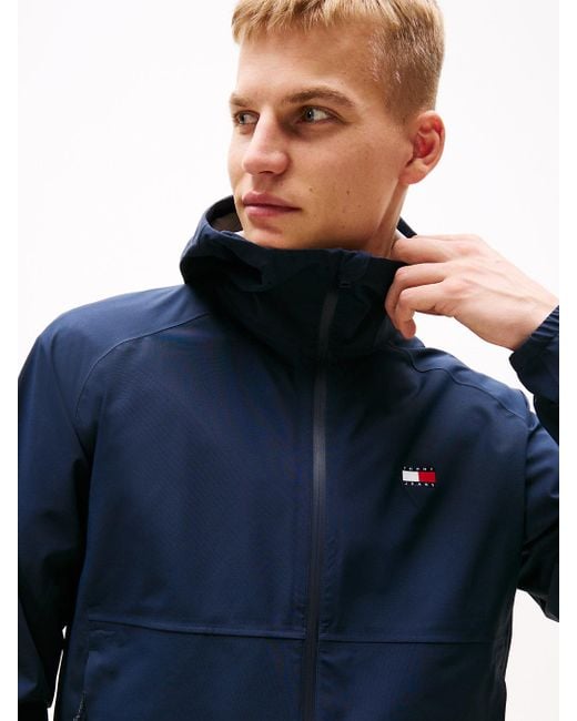 Giacca A Vento Relaxed Fit Con Zip di Tommy Hilfiger in Blue da Uomo