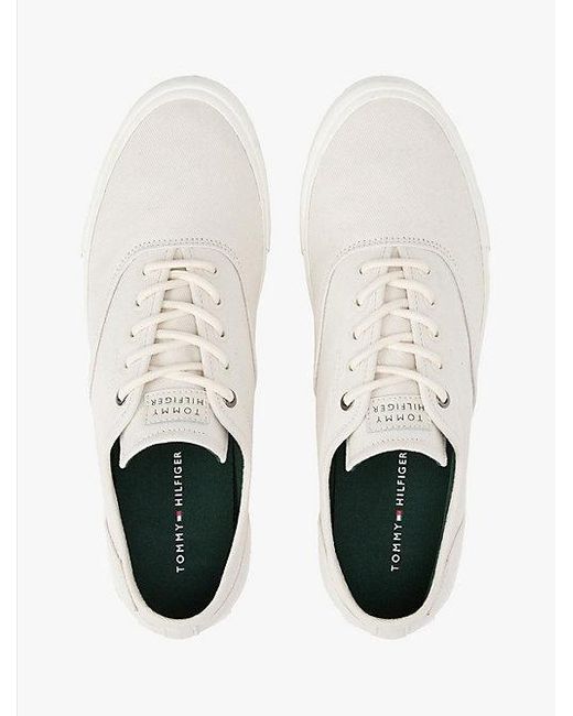 Tommy Hilfiger Canvas-Sneaker Mit Logo-Prägung in White für Herren