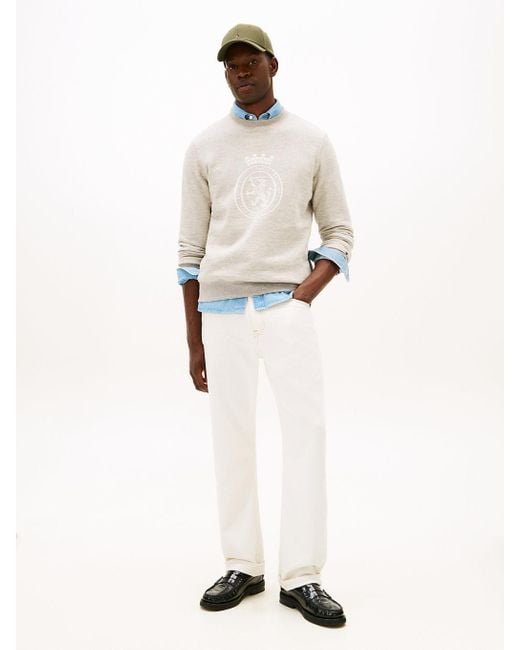 Felpa Stile College di Tommy Hilfiger in White da Uomo