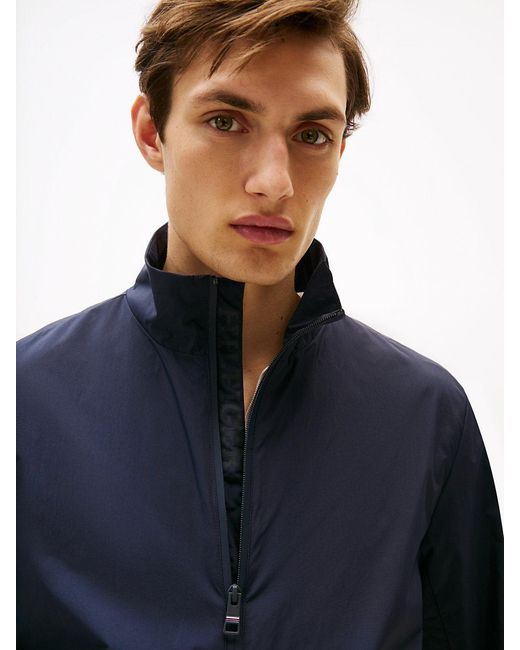 Giubbino Idrorepellente Con Zip Integrale di Tommy Hilfiger in Blue da Uomo